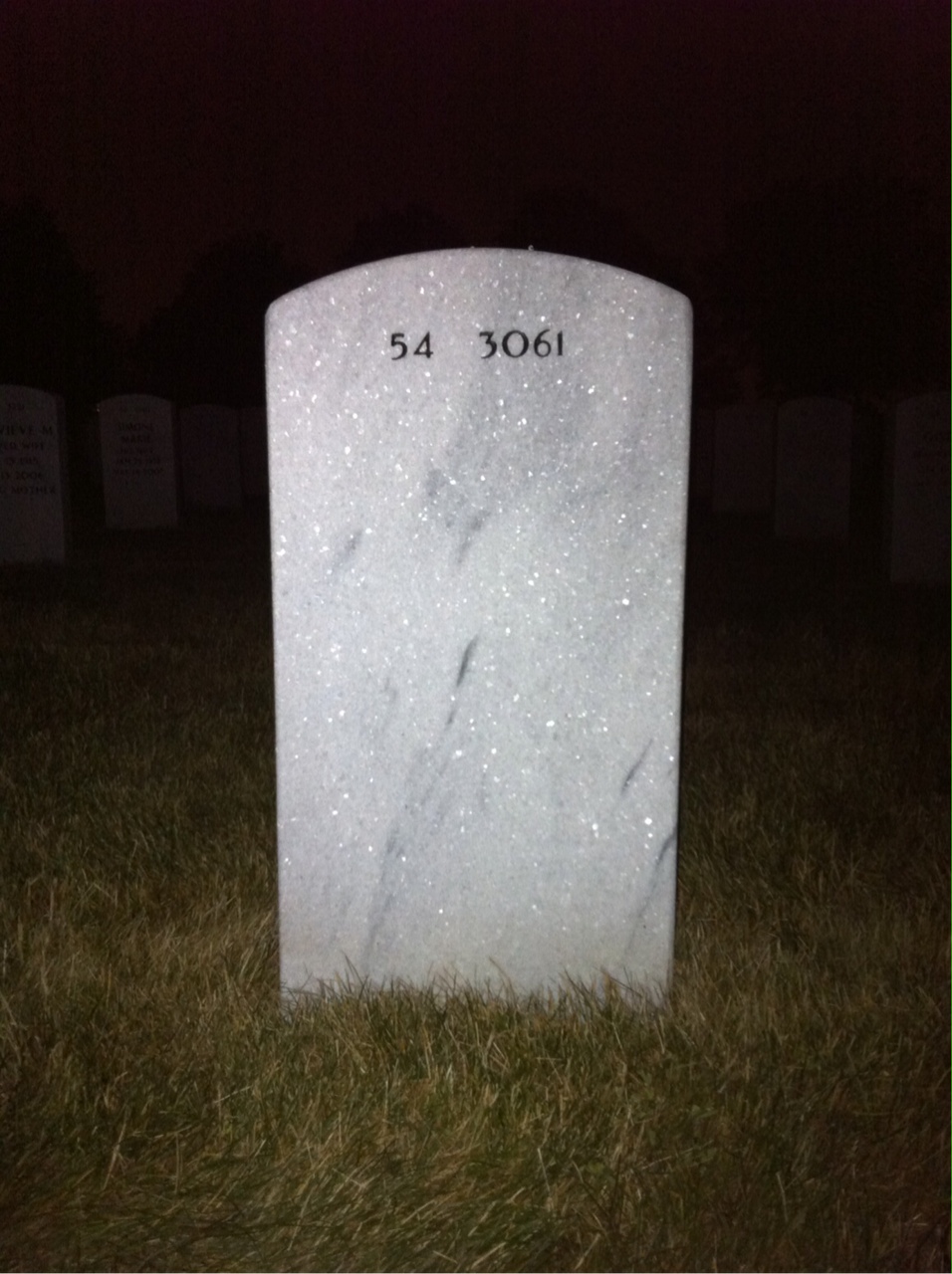 Back of headstone — Jeffery Cox