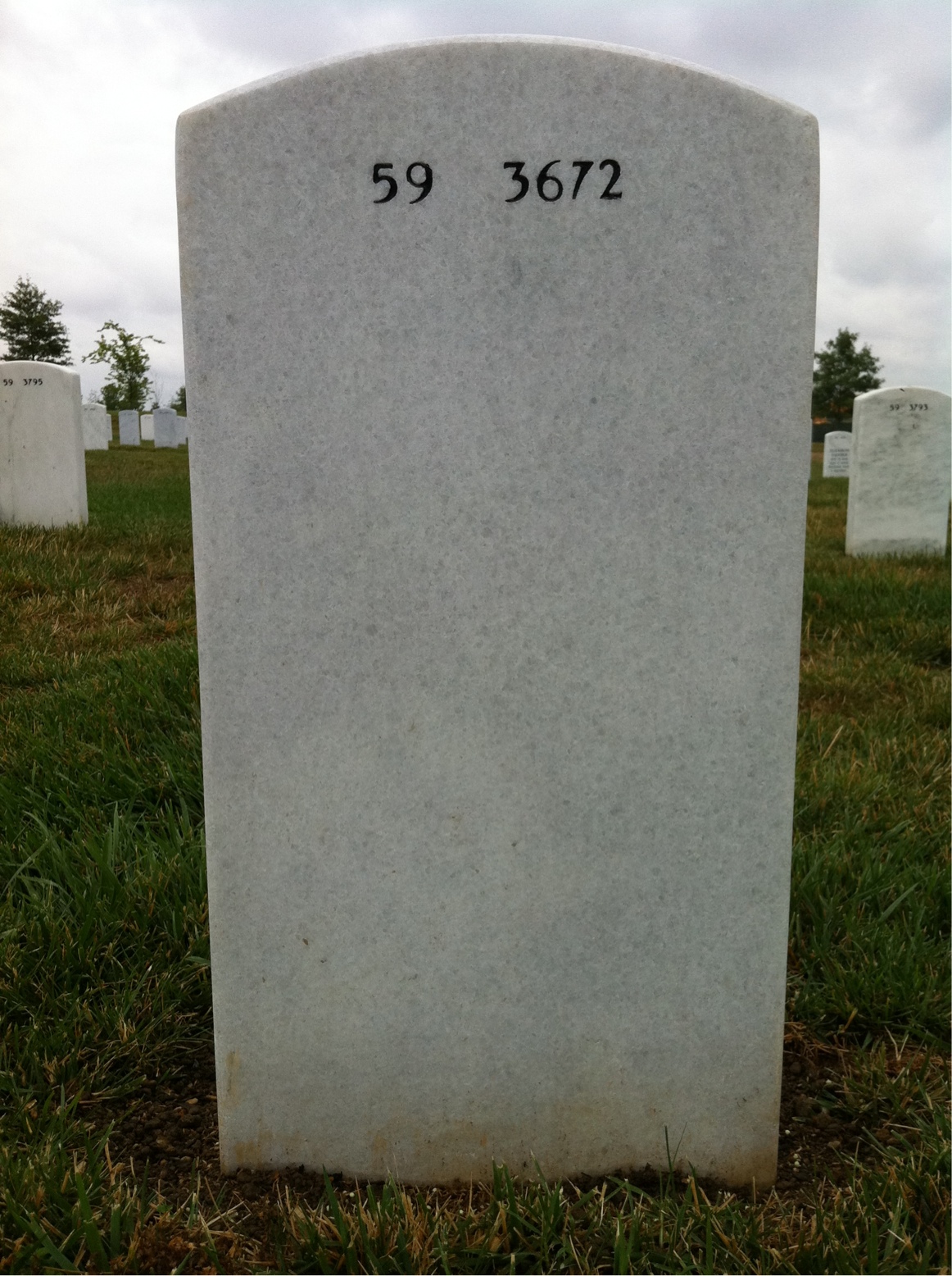 Back of headstone — Carl Larson