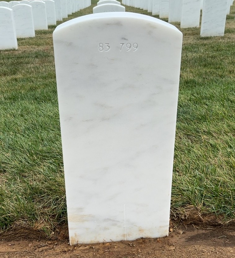 Back of headstone — Matthew Reed Mehallick