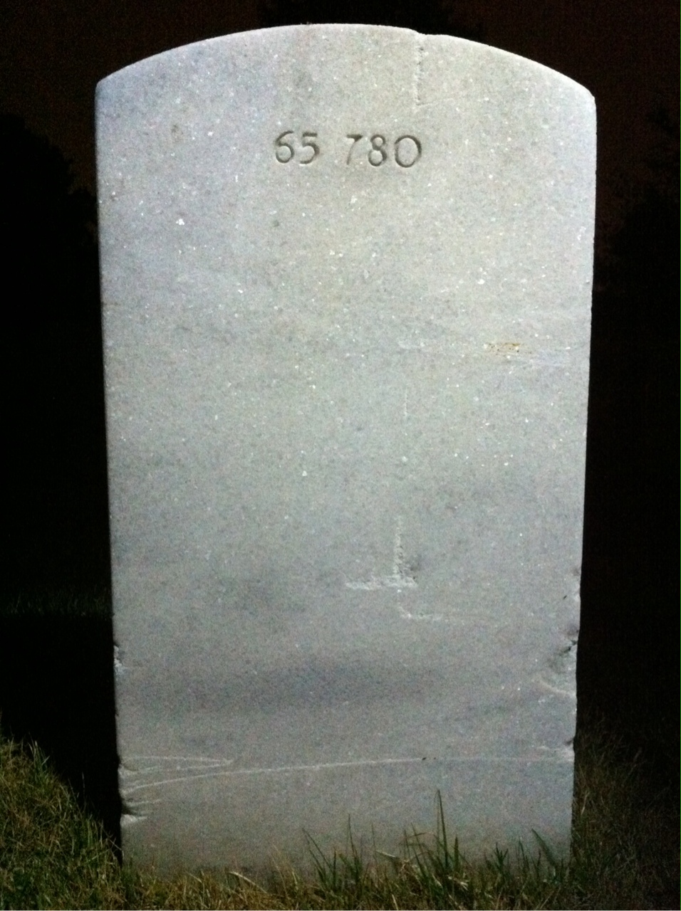 Back of headstone — Thomas Clarence Pusey