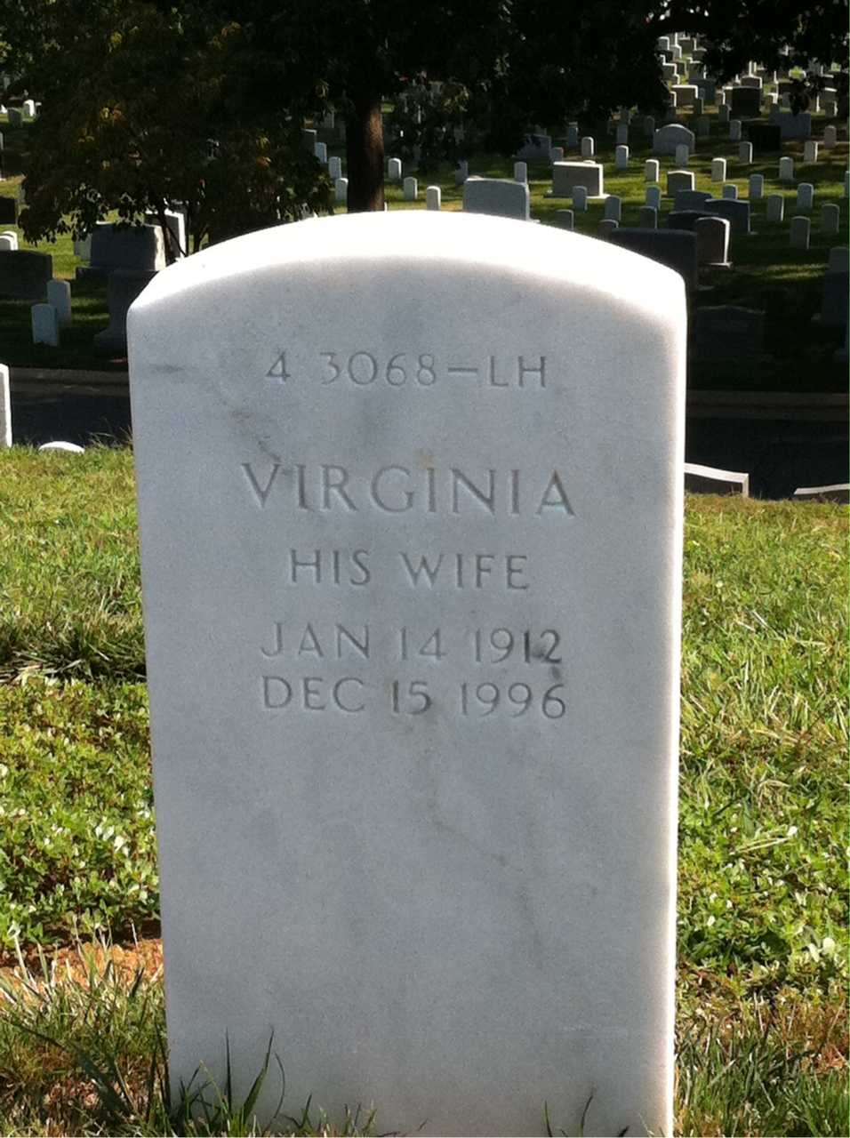 Back of headstone — Albert Alberi