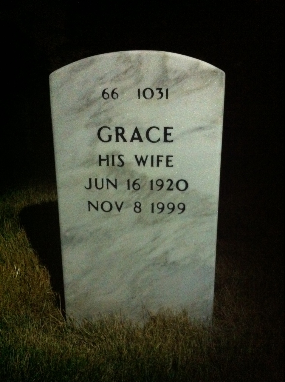 Back of headstone — Wilson Meyer