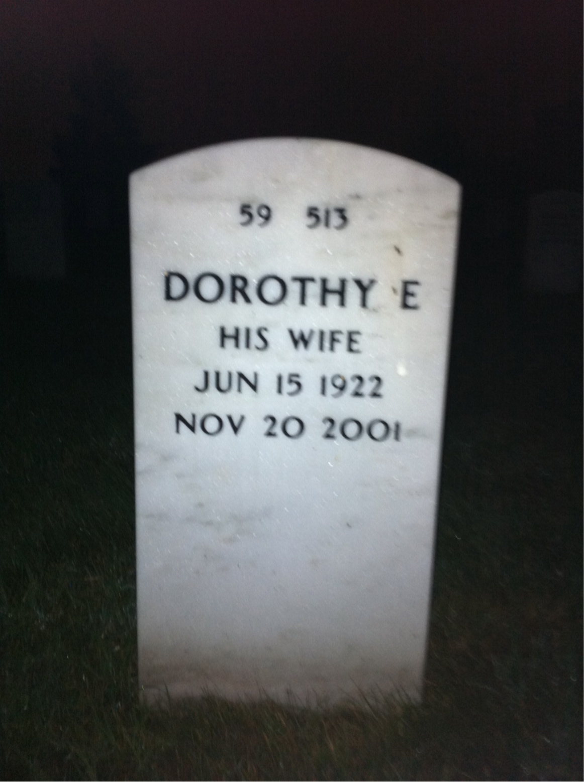 Back of headstone — Richard Cross