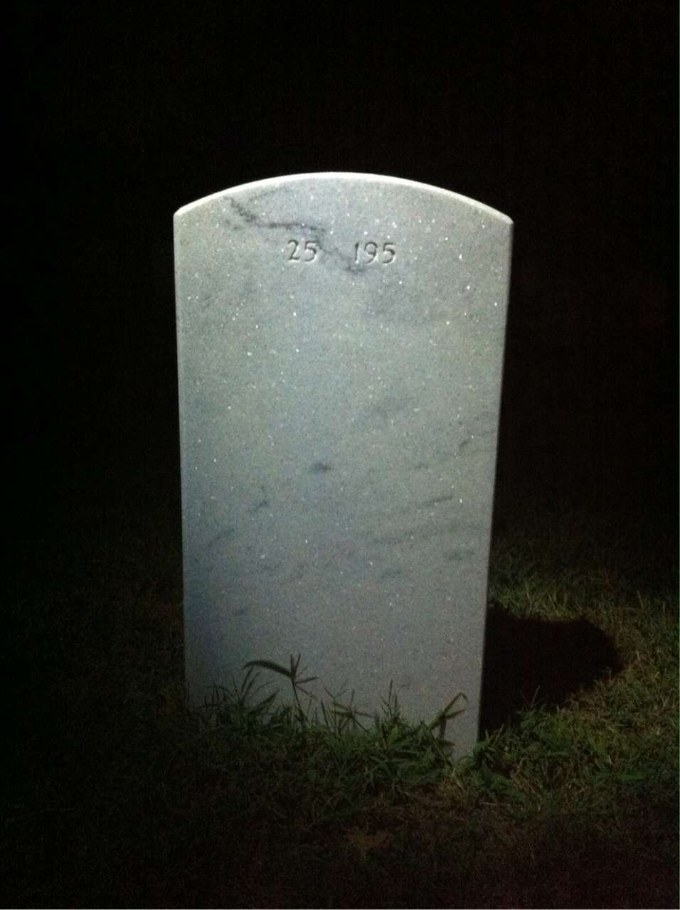 Back of headstone — Joseph Avery