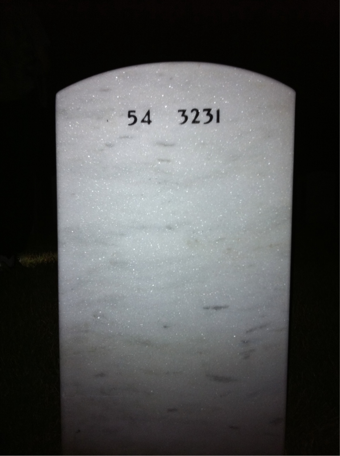 Back of headstone — Florence Del Rosso