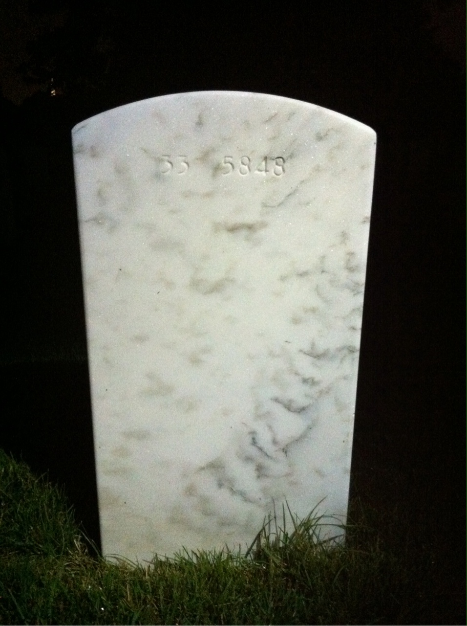Back of headstone — Edward O'Rourke