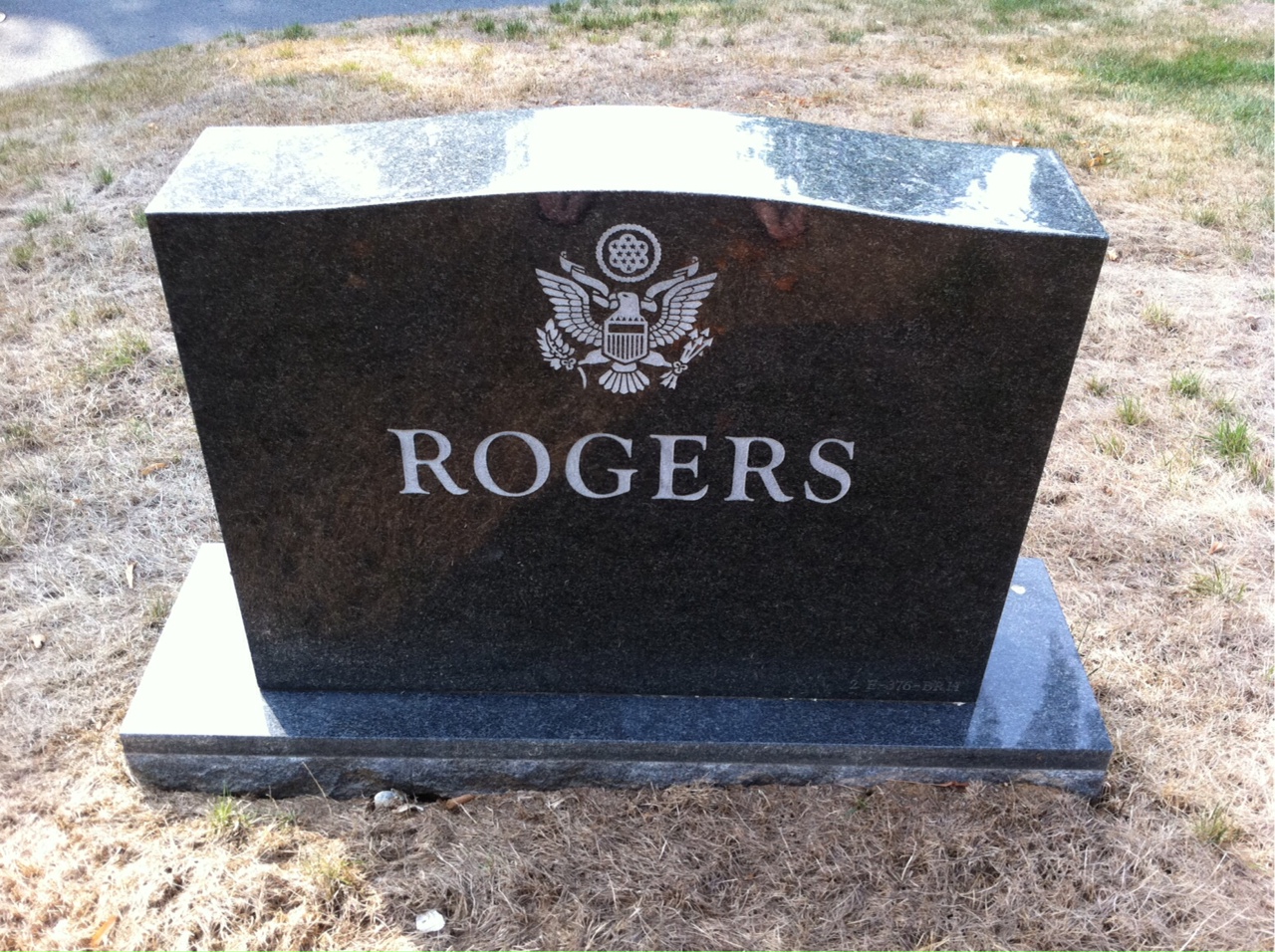 Back of headstone — Poole Rogers