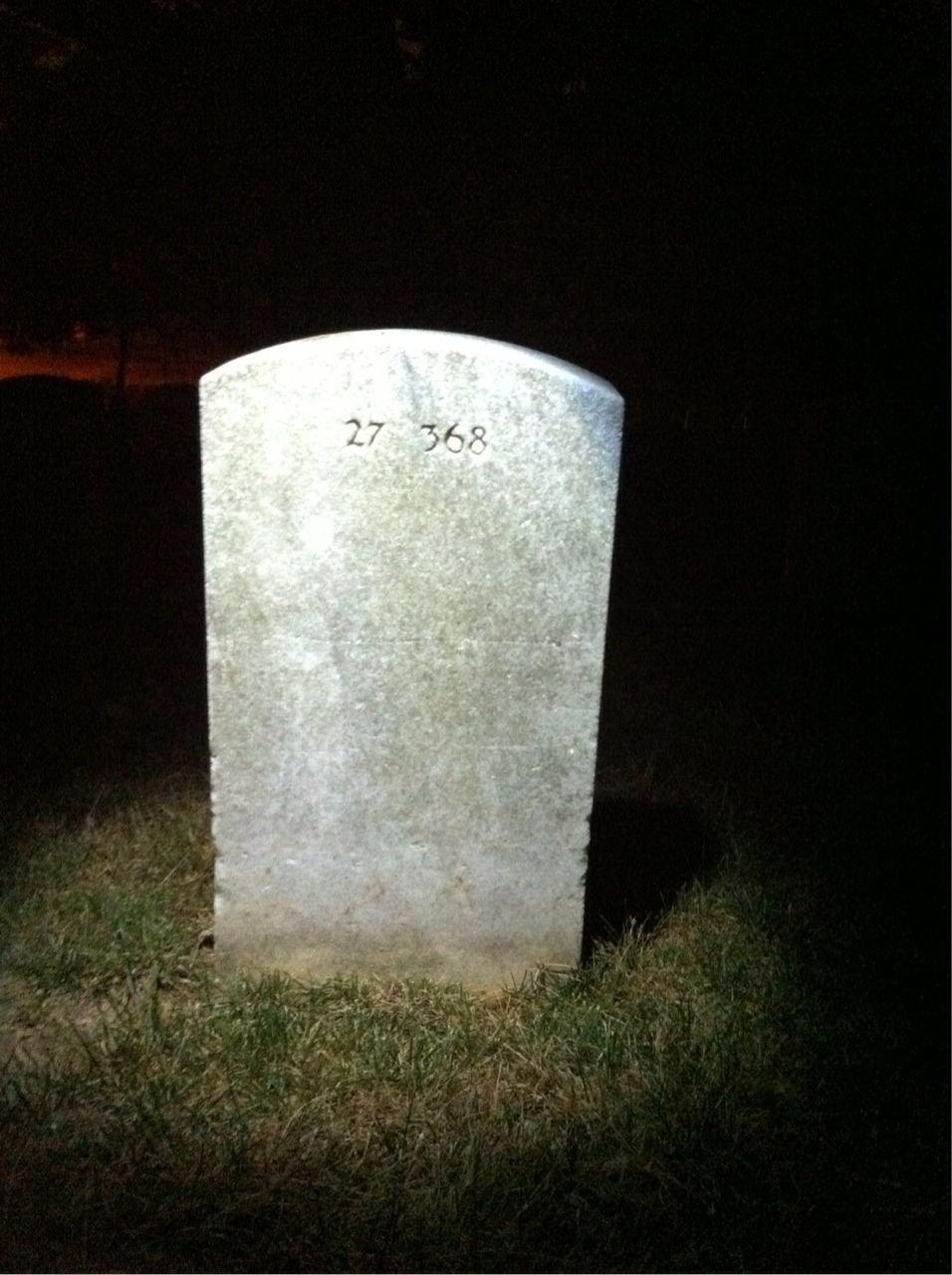 Back of headstone — James Mitchell