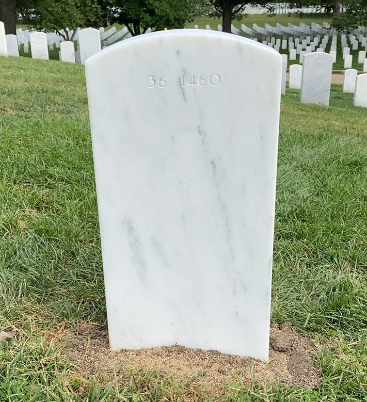 Back of headstone — Bobbie Mitchell