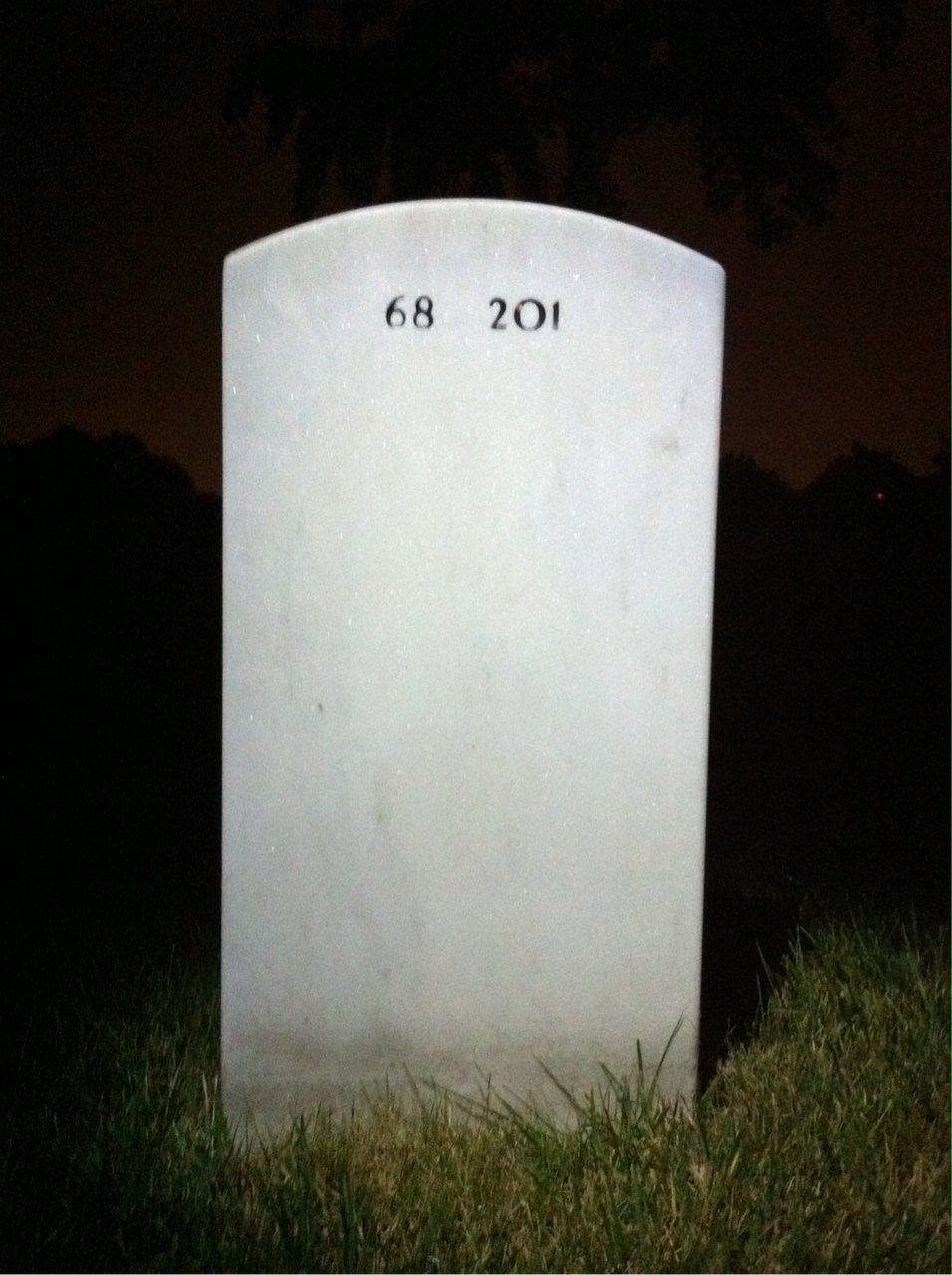 Back of headstone — Wendell Patterson