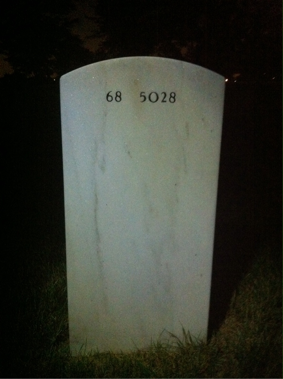 Back of headstone — John O'Rourke