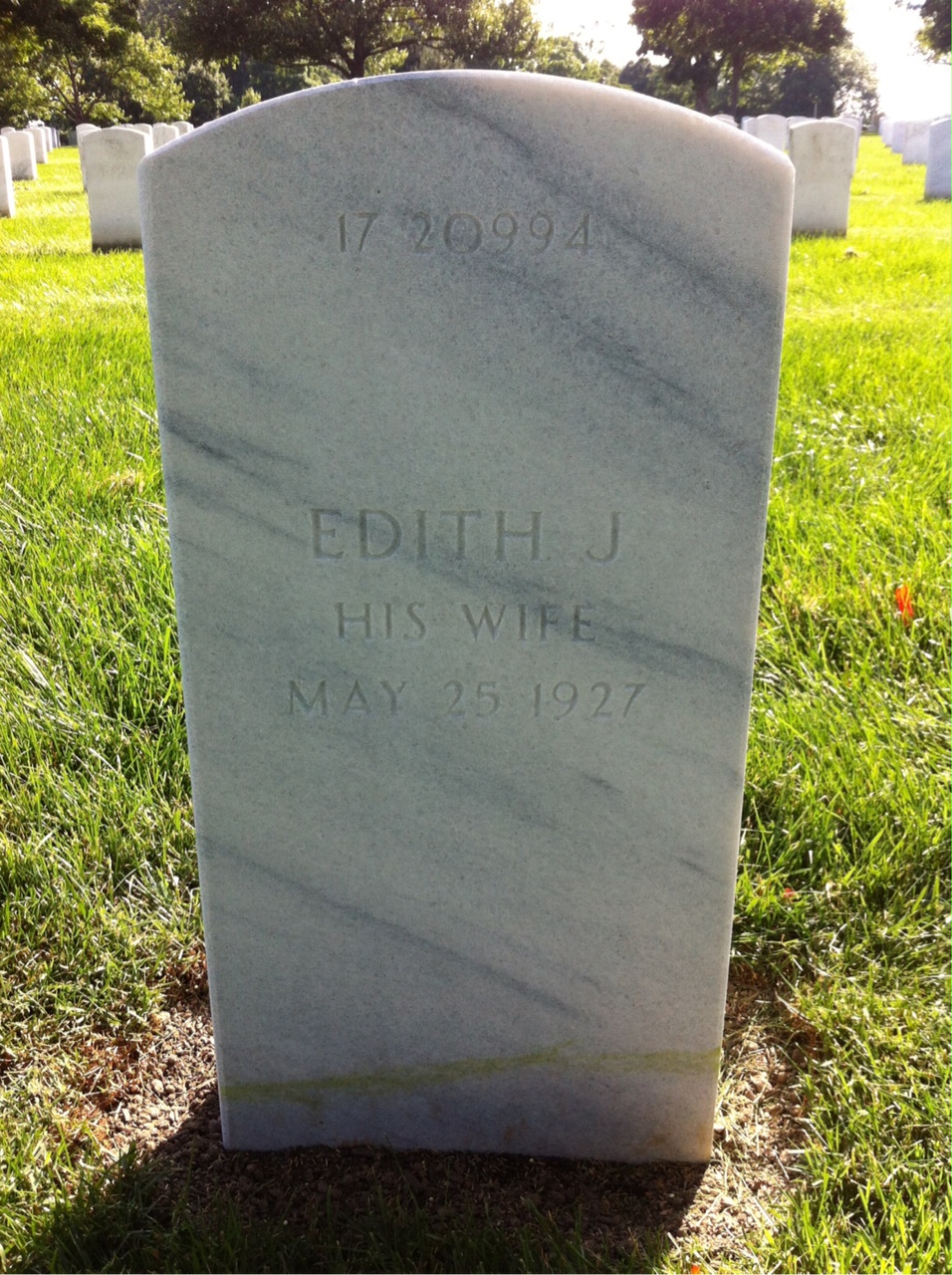 Back of headstone — John Murphy