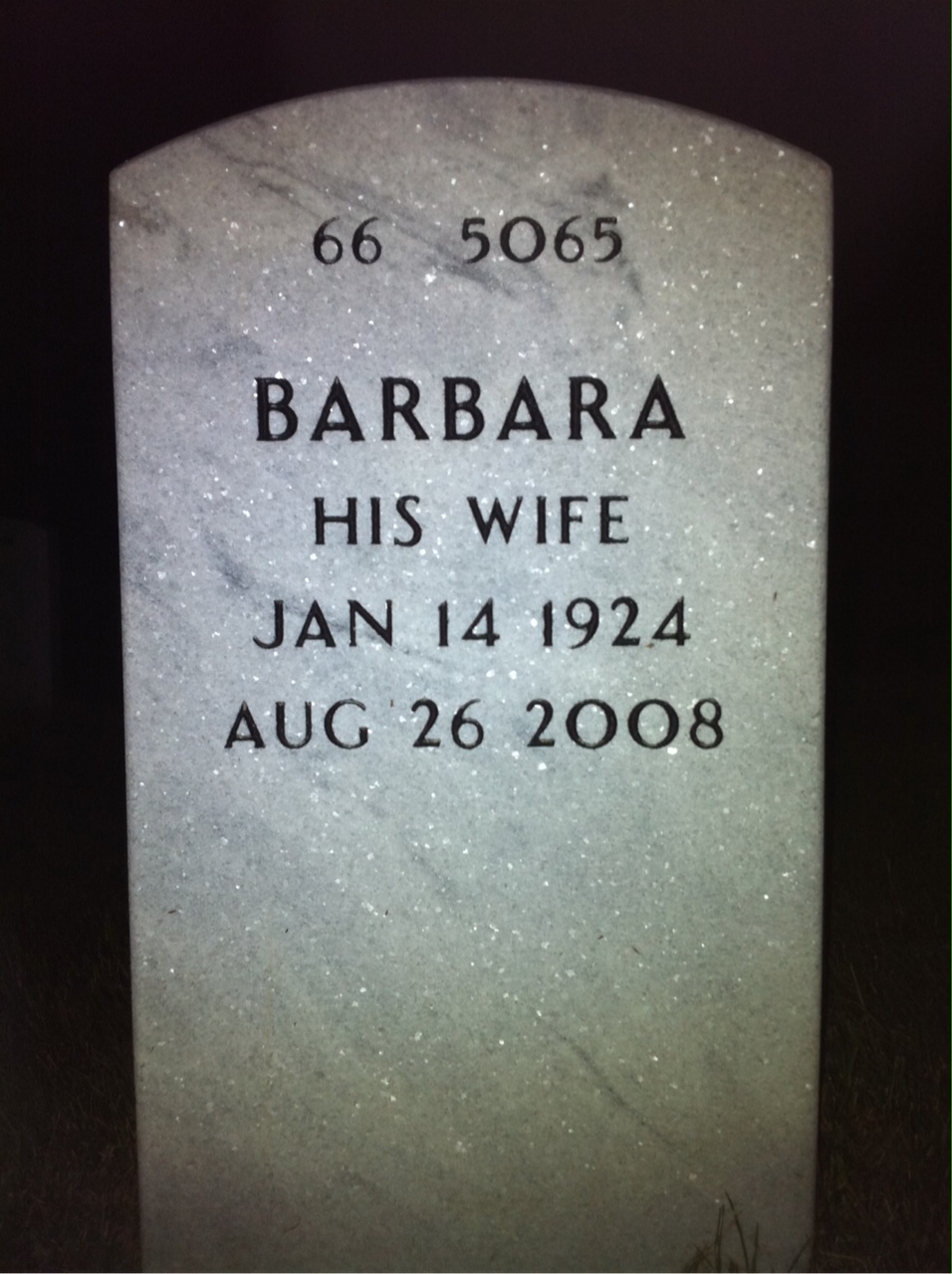 Back of headstone — Brooks Ydeen