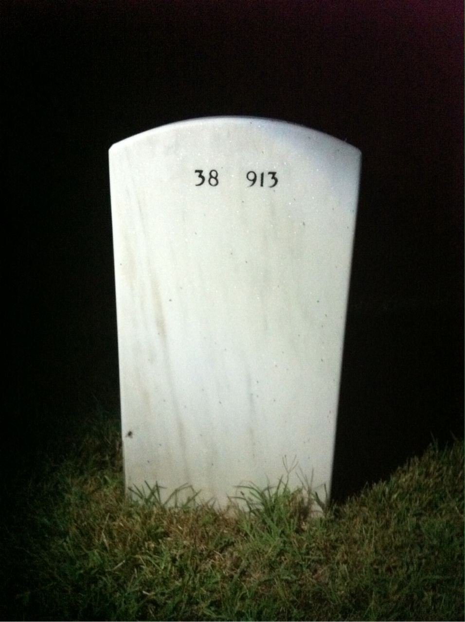 Back of headstone — Henry Daniel