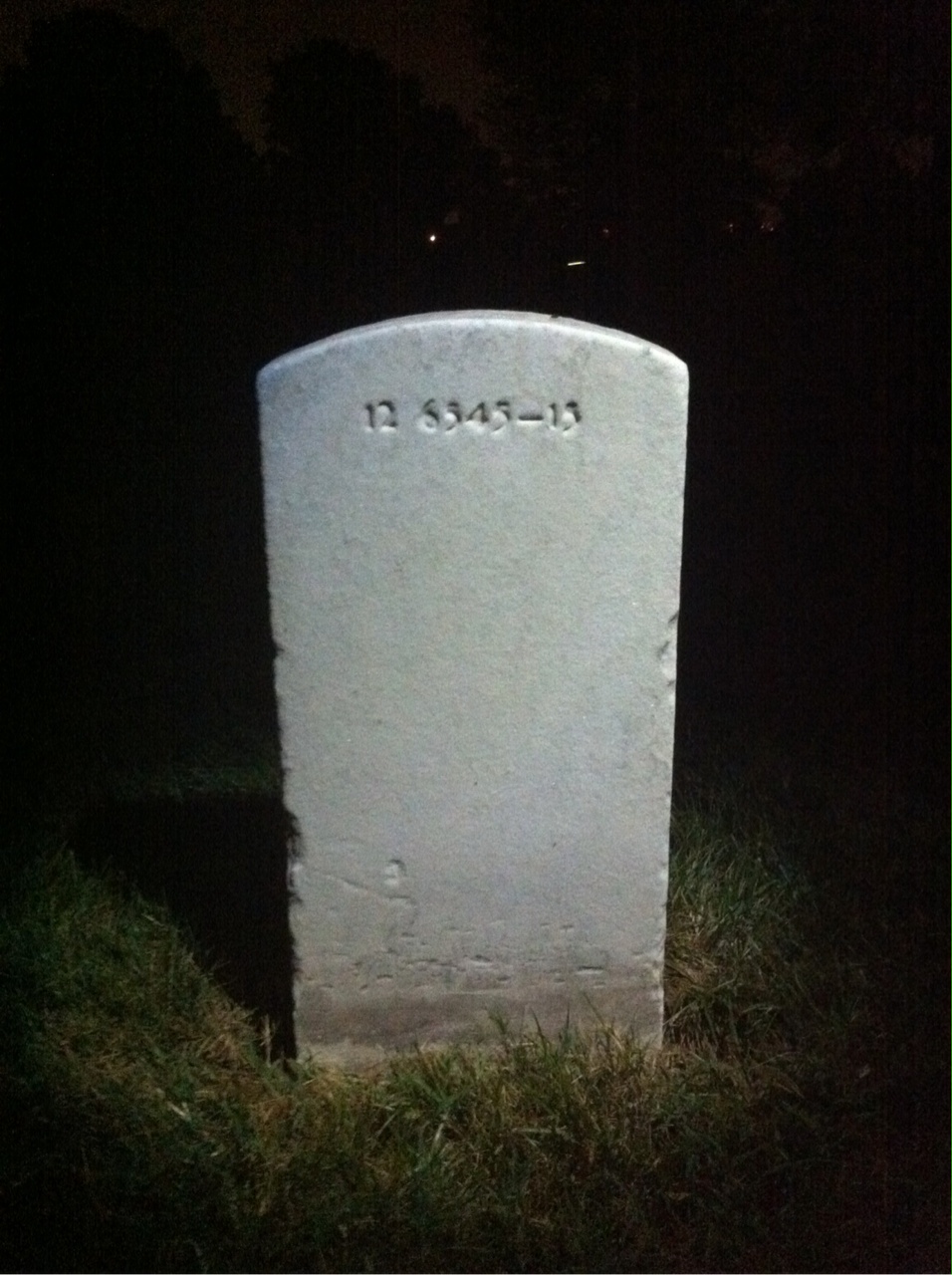 Back of headstone — Bert Myers