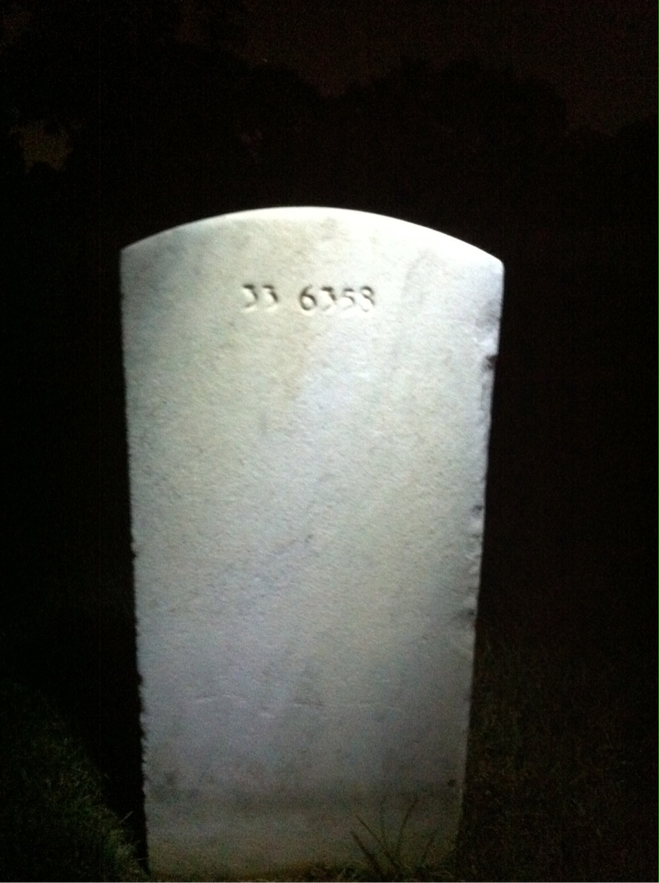 Back of headstone — Andrew Alfred