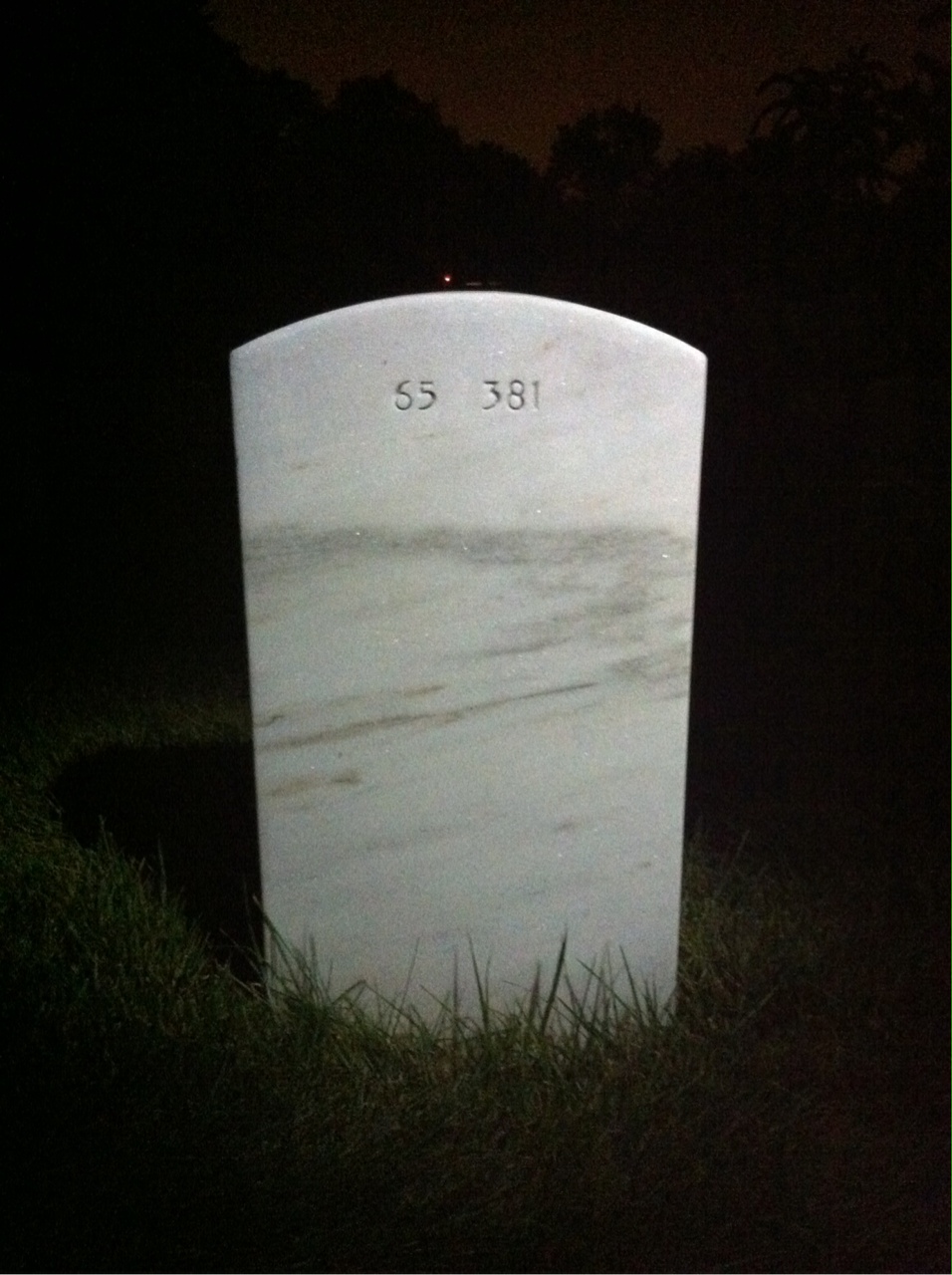 Back of headstone — James H Gallagher