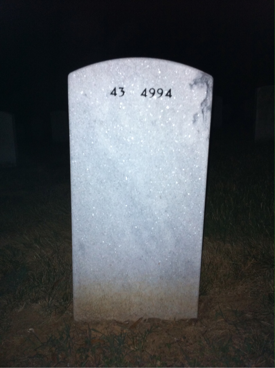 Back of headstone — Thedford Garrett