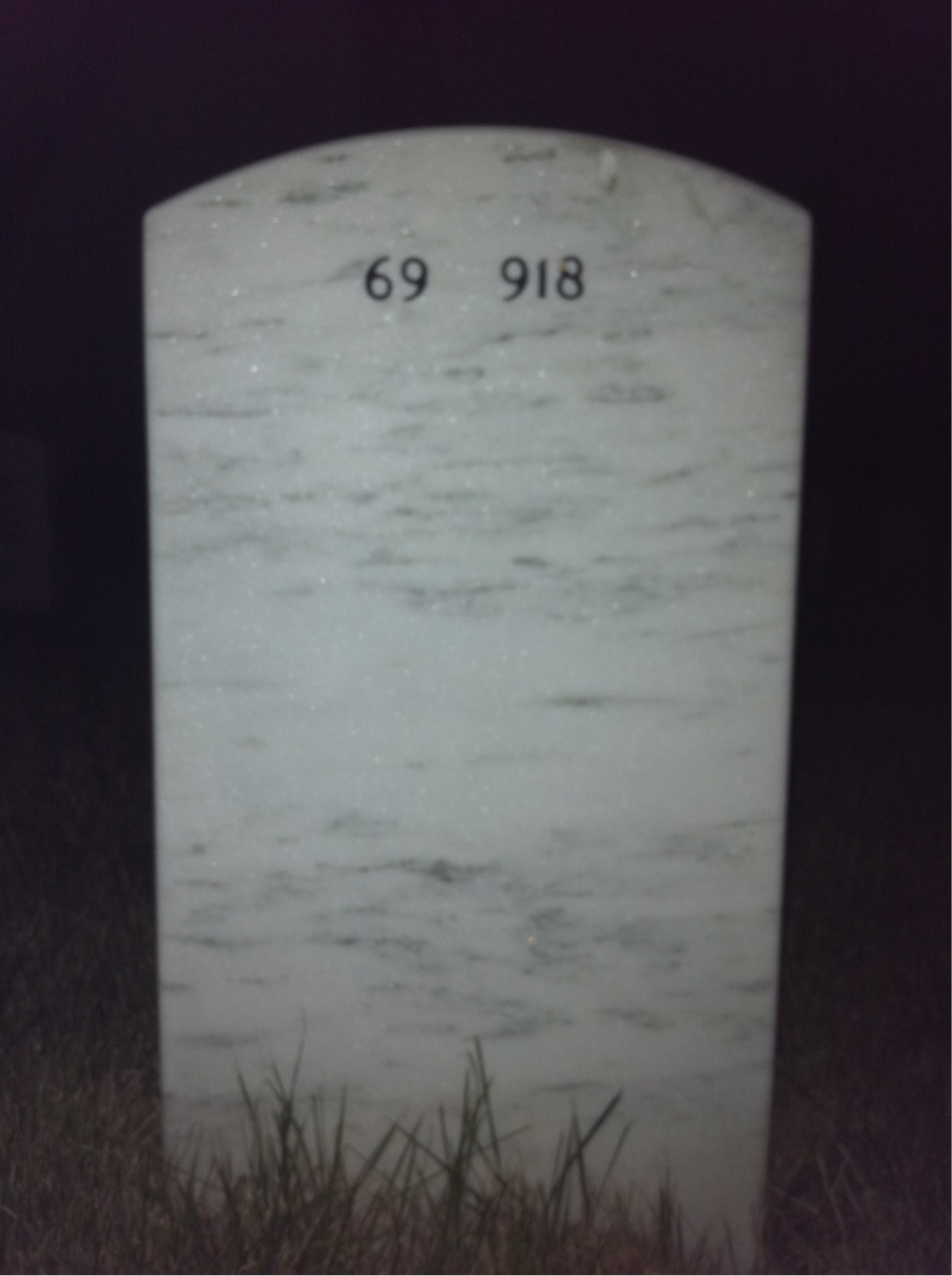Back of headstone — James Parker
