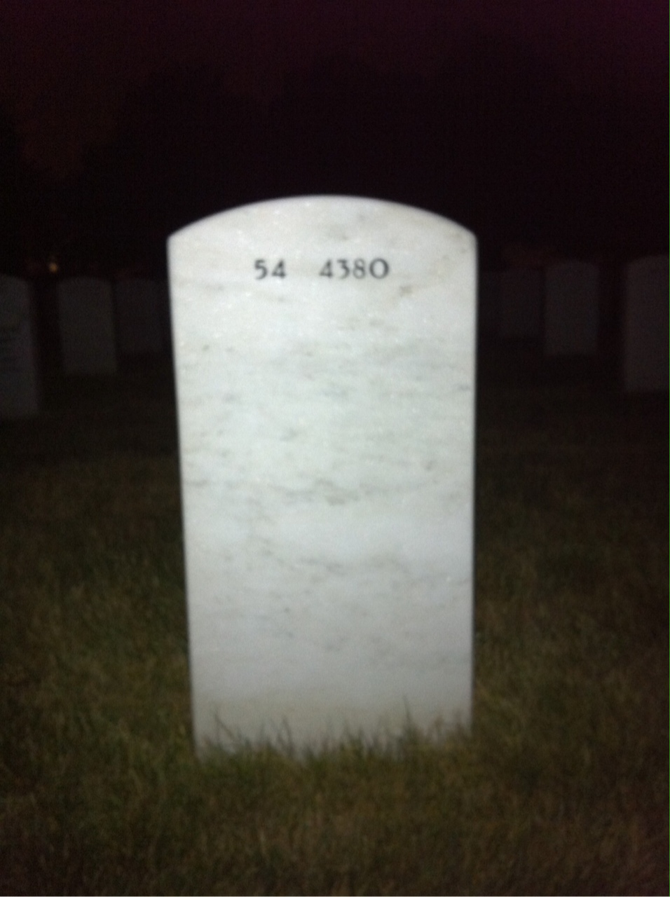 Back of headstone — Dougal Cameron
