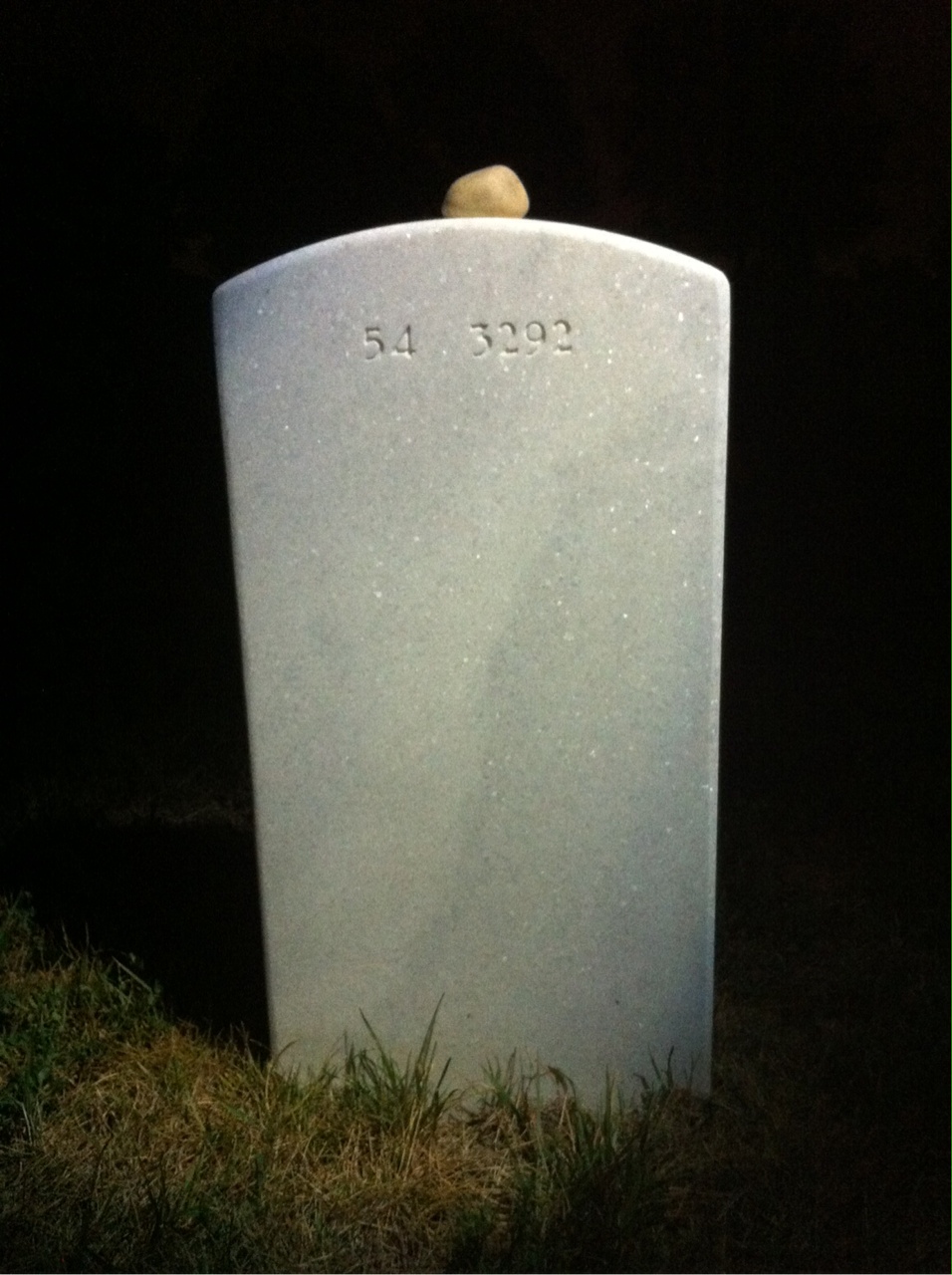 Back of headstone — Denis Mcnamara