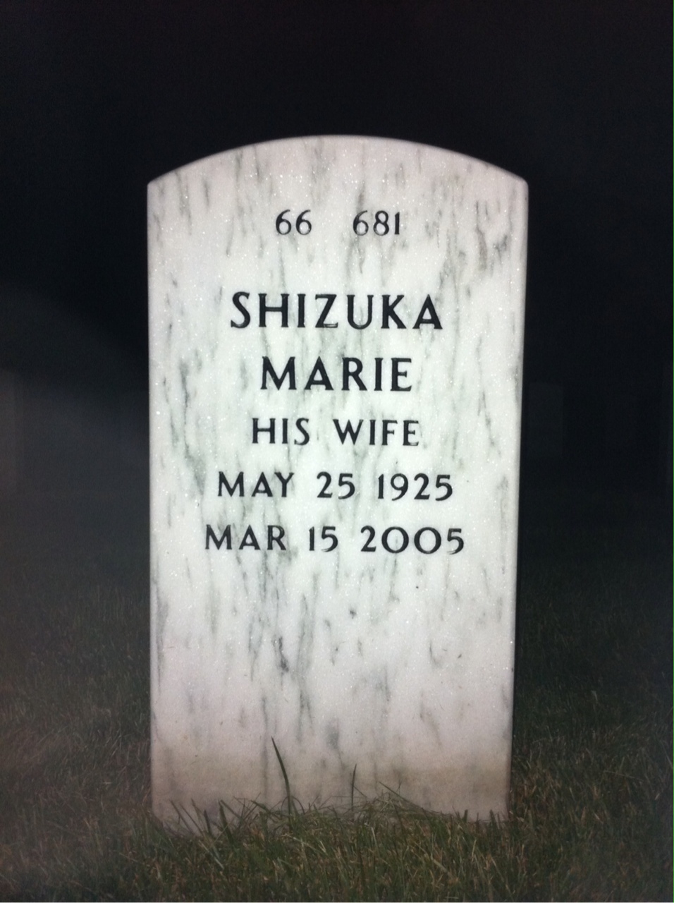 Back of headstone — Ralph Carrico