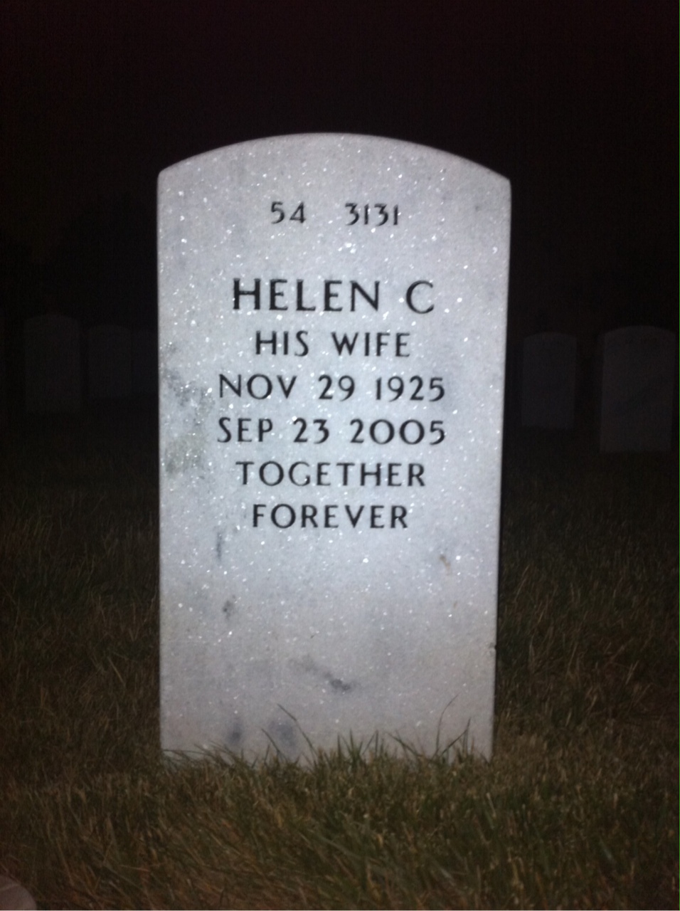 Back of headstone — Walter Karpowicz