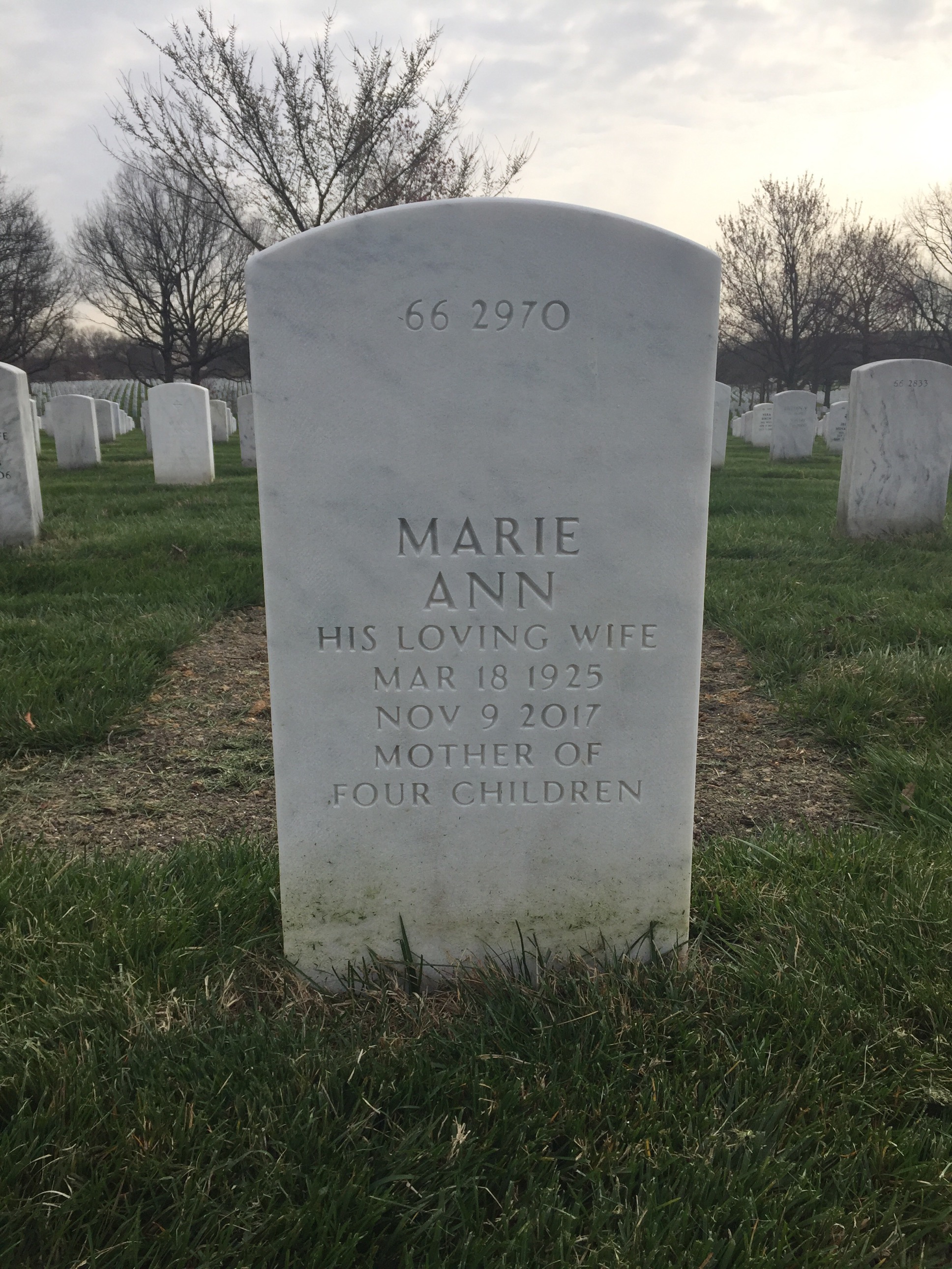Back of headstone — William Cannon