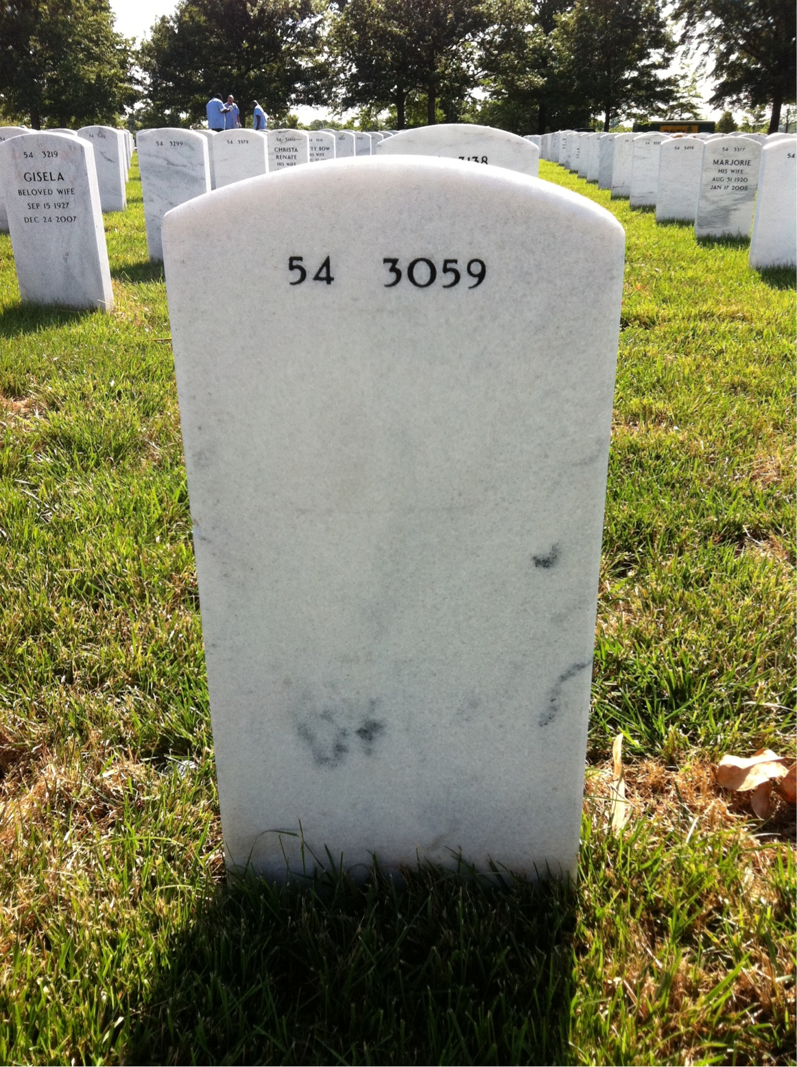 Back of headstone — Rocky Skinner