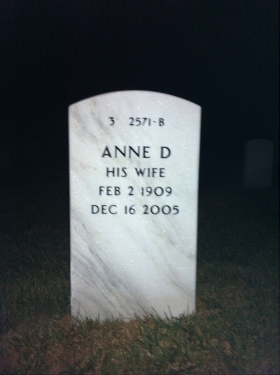 Back of headstone — William Purdin