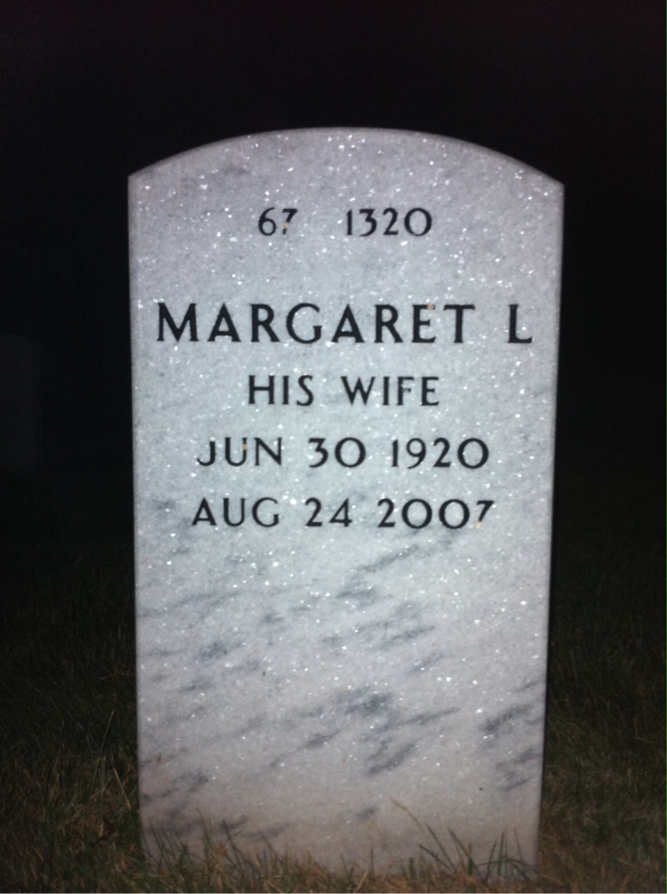 Back of headstone — Gordon Harstad