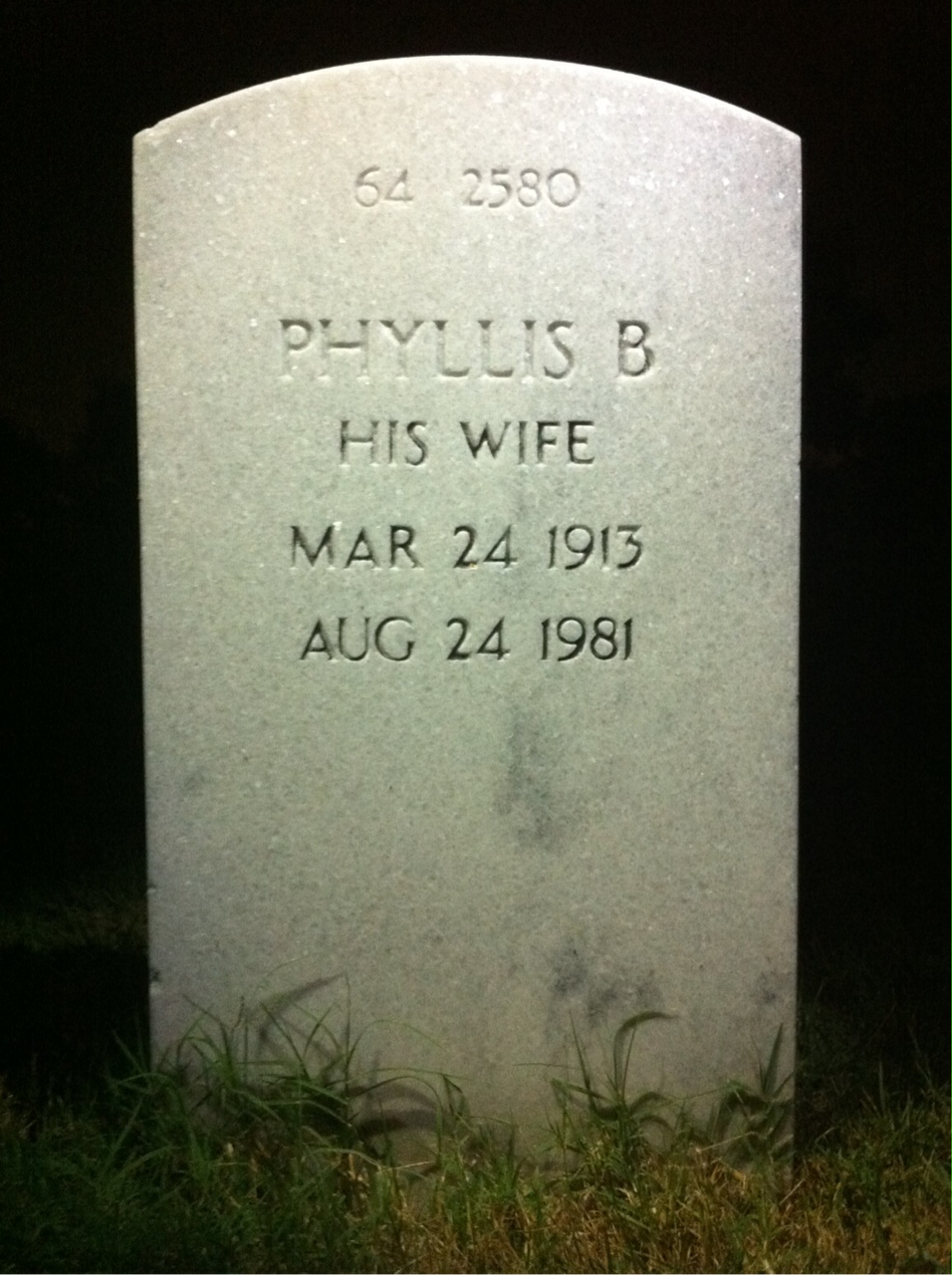 Back of headstone — Morris Alexander