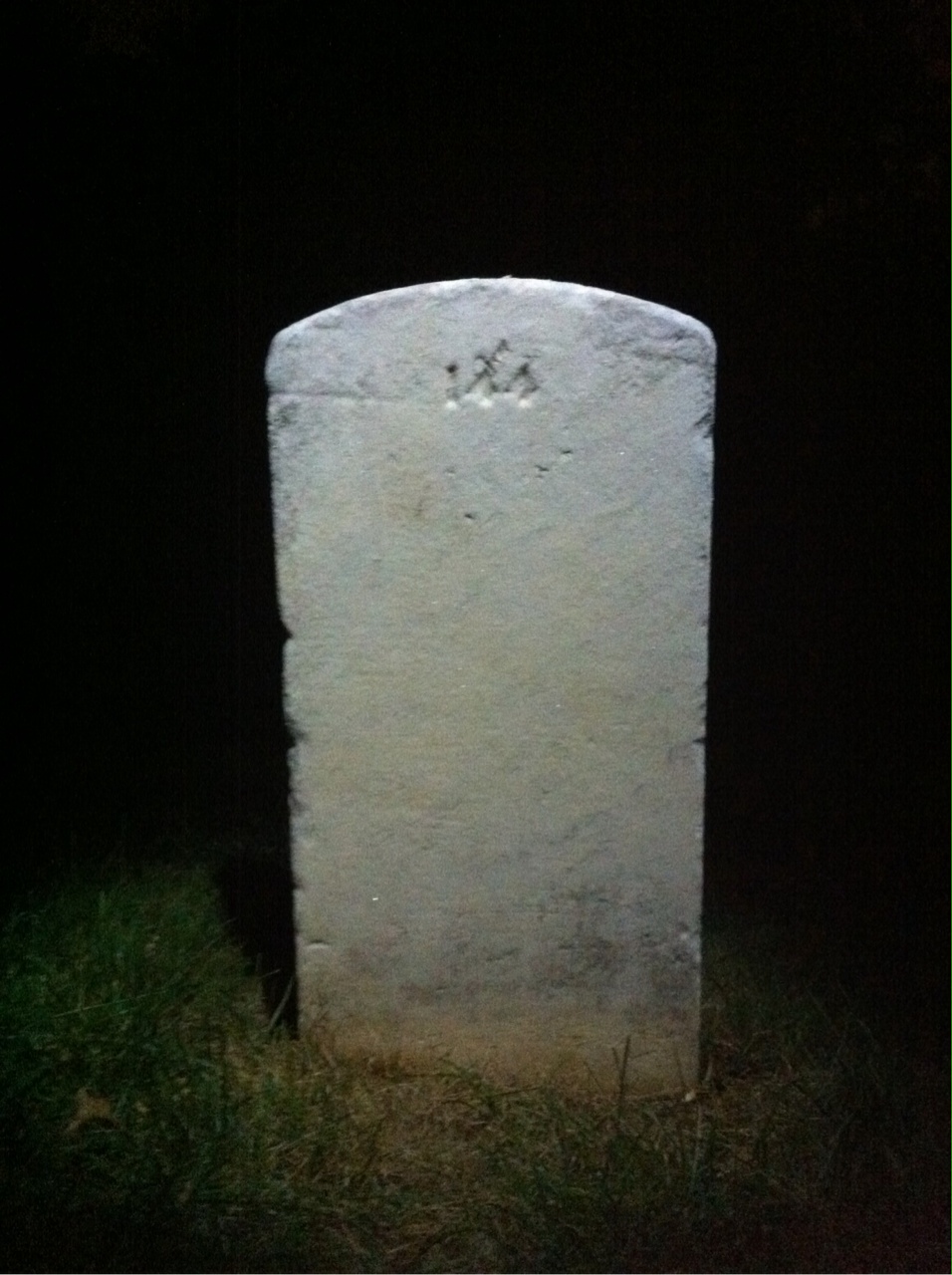 Back of headstone — Andrew Morgan