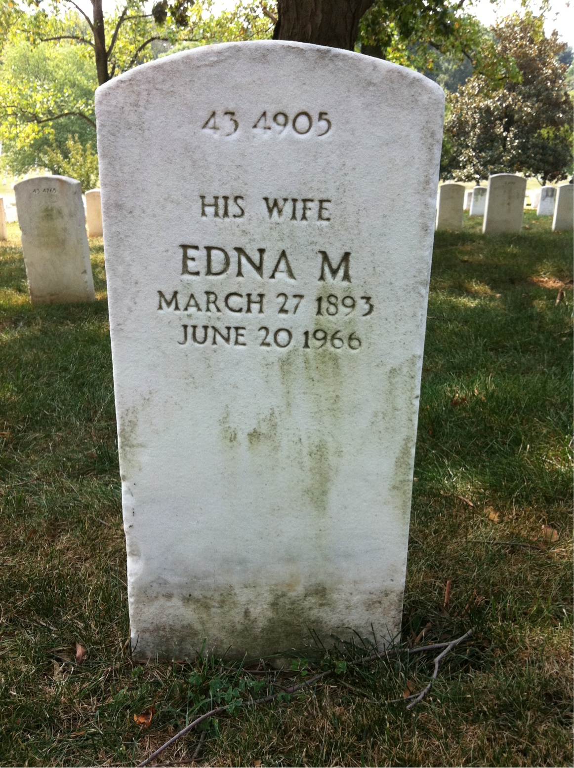 Back of headstone — Cornelius Moerdyk