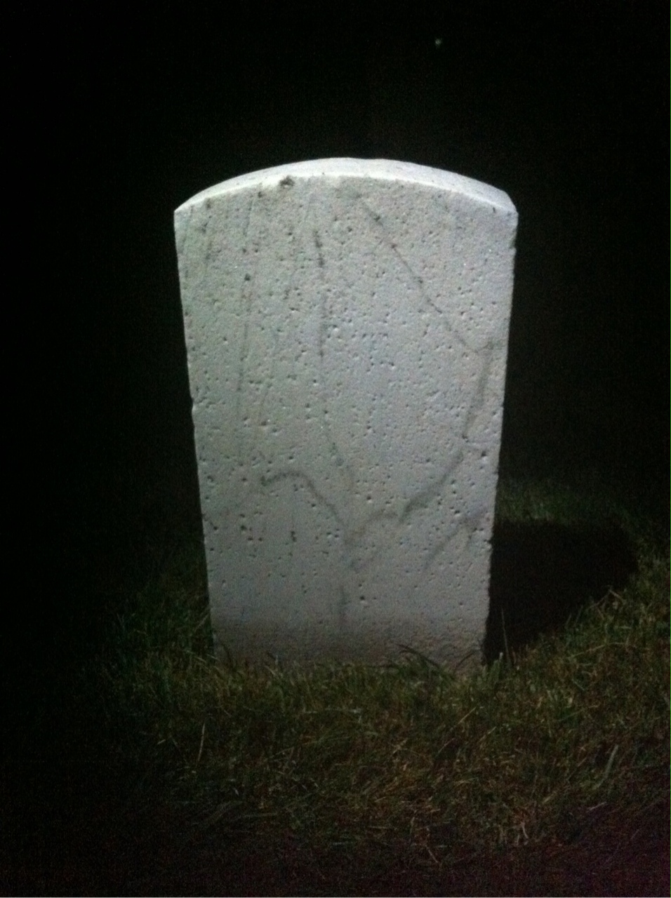 Back of headstone — John Menish