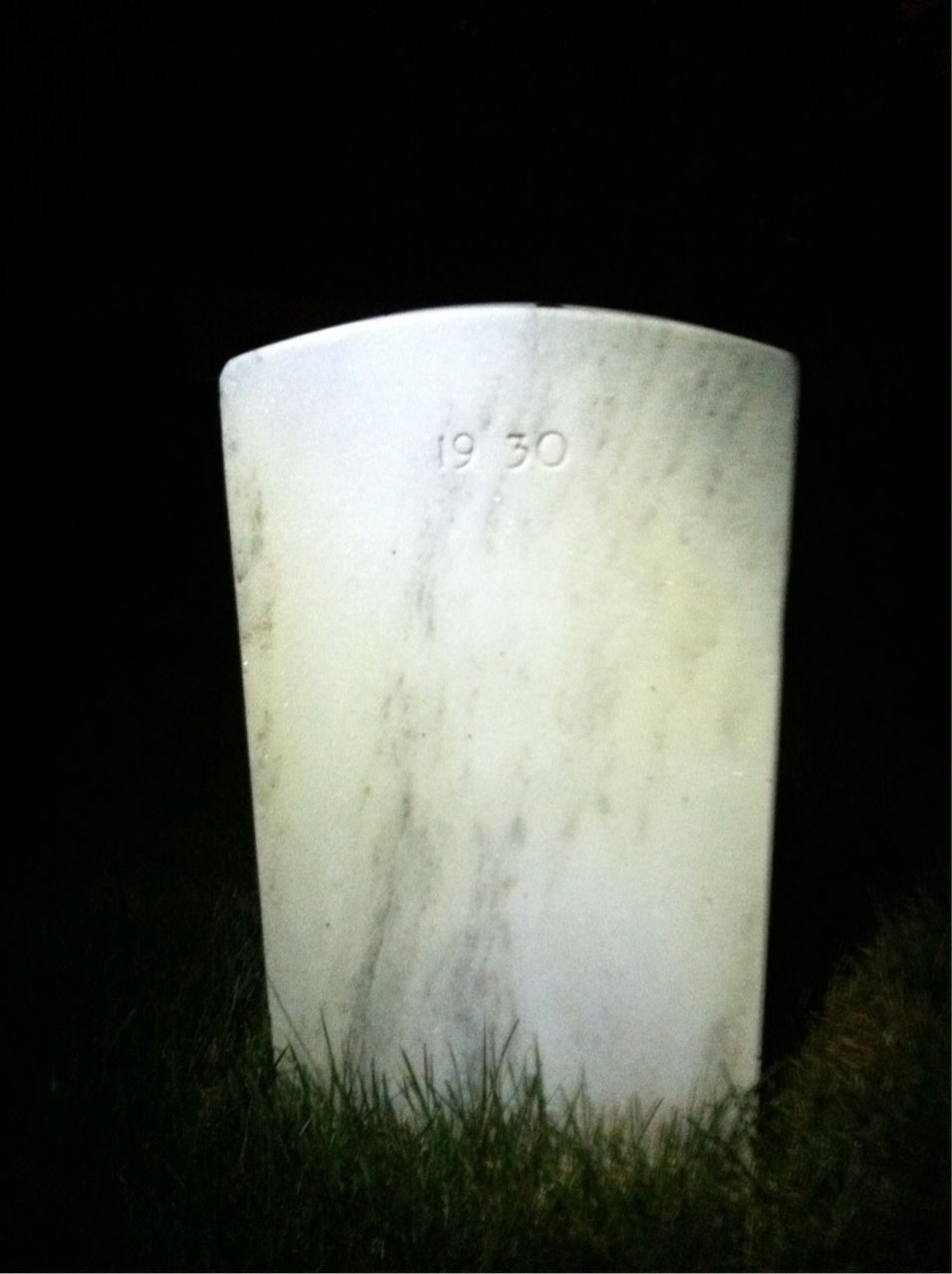 Back of headstone — Lucian Bacon