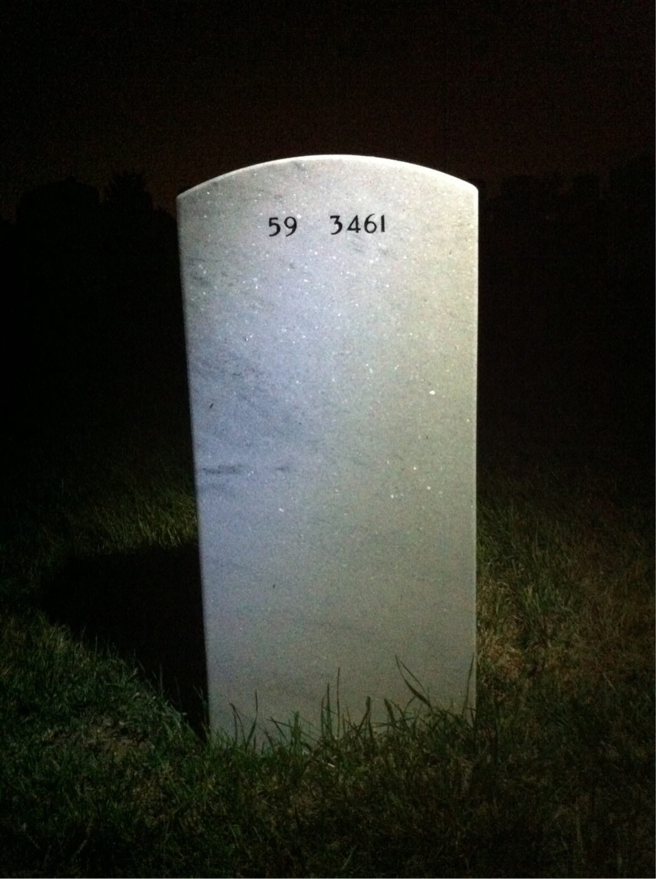 Back of headstone — George Mccaffrey