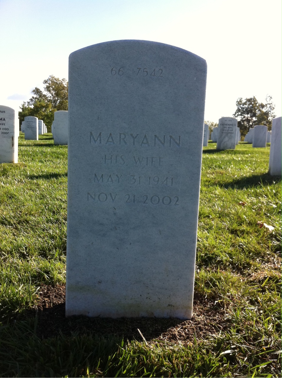 Back of headstone — John Collins