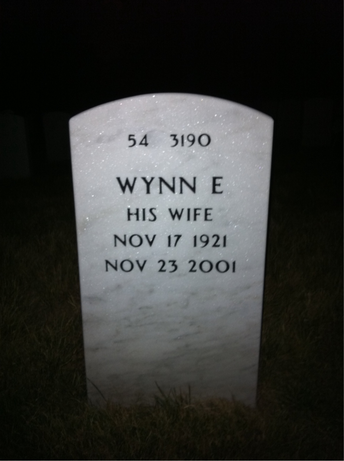 Back of headstone — Lawrence Radford