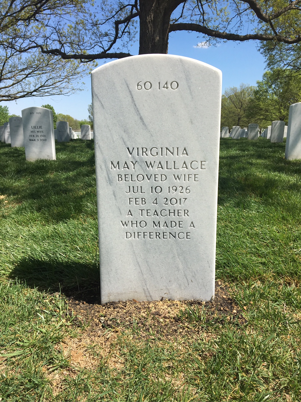 Back of headstone — Joseph Rebentisch
