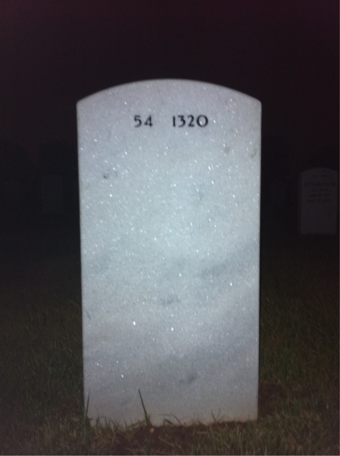 Back of headstone — Samuel Tillman