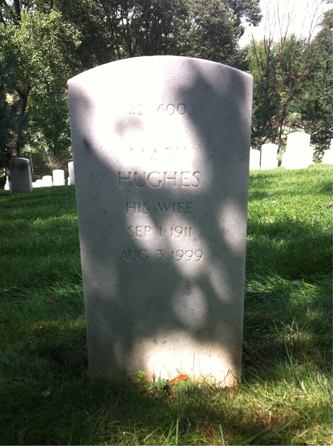 Back of headstone — James Ballew