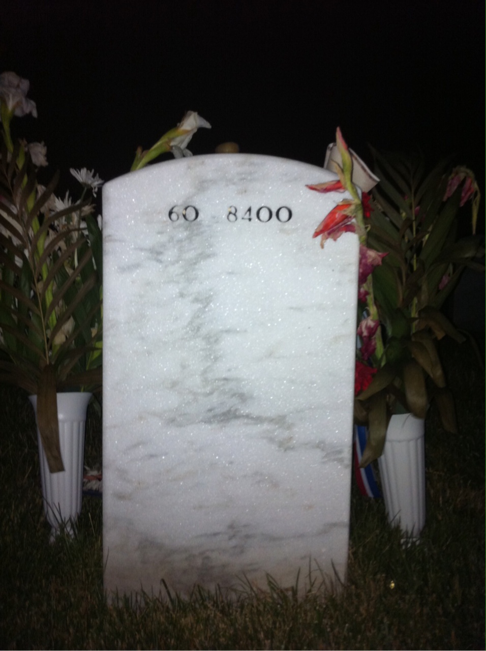 Back of headstone — Mark Smykowski
