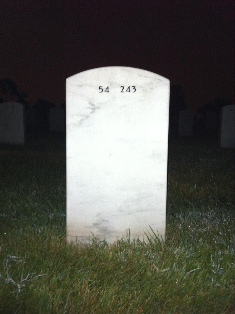 Back of headstone — Ernest Laib