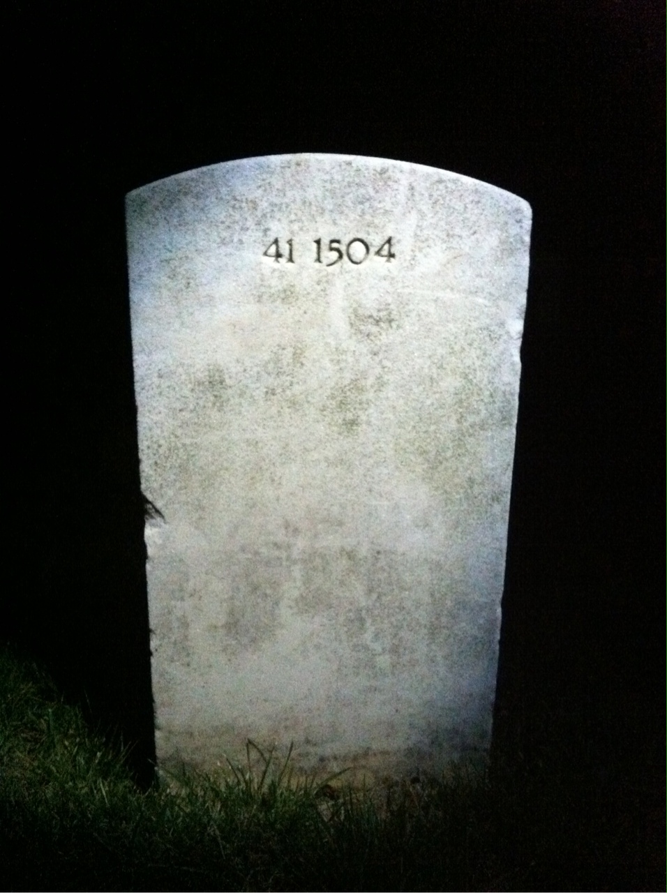 Back of headstone — Maurice Monahan