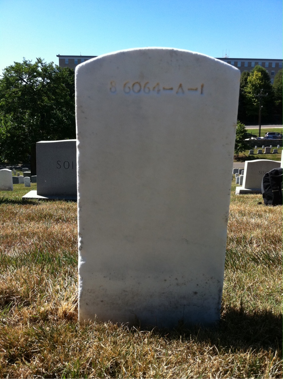 Back of headstone — Austin Barrett