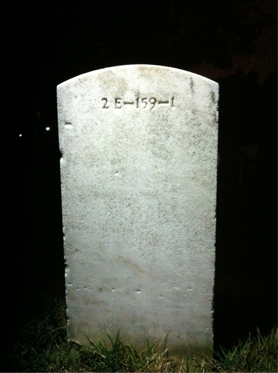 Back of headstone — Evelyn Biggs