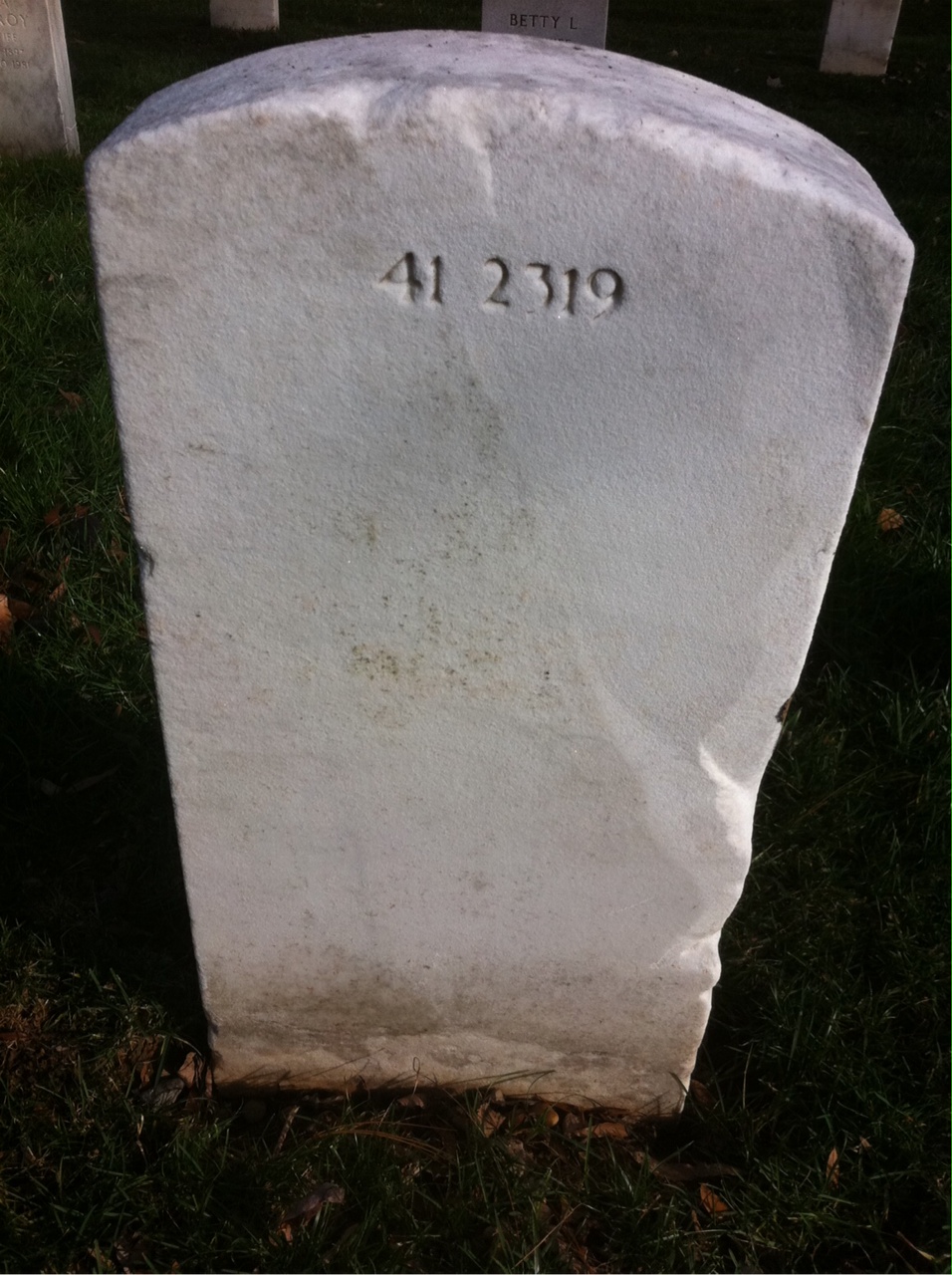 Back of headstone — Andrew G Kontos