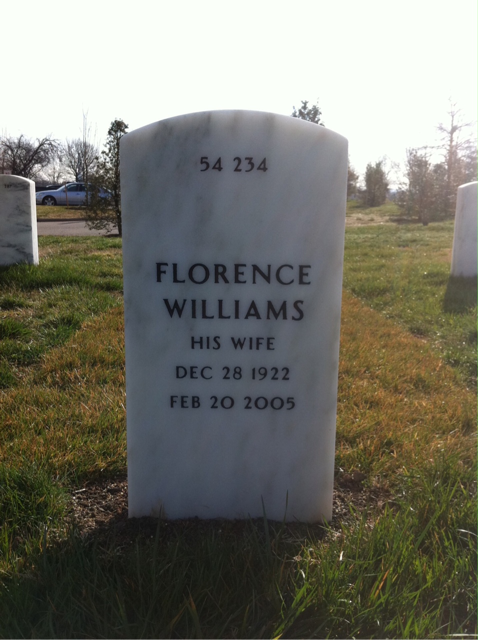 Back of headstone — Elmer Martino