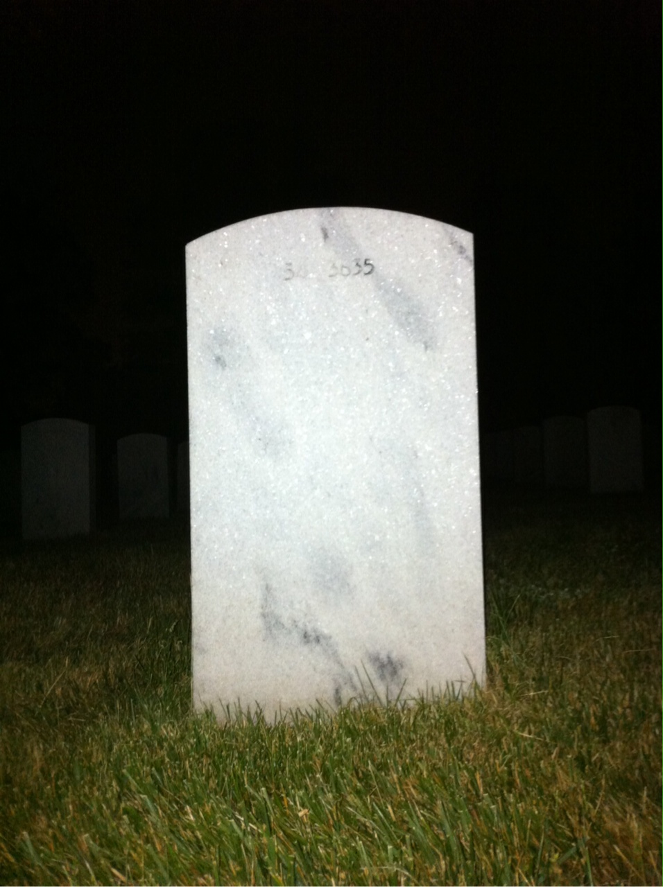 Back of headstone — Terrance Baker